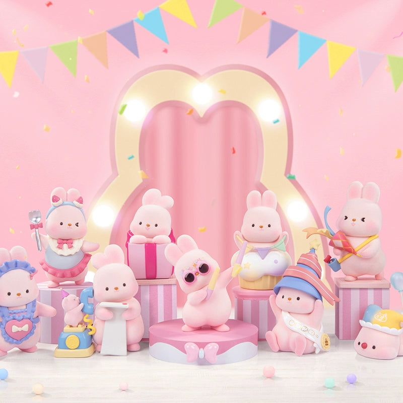 MOMO BUNNY Anniversary Series Blind Box Collectible Figures - Cute Kawaii Bunny Toys for Display, Gifts & Surprise Unboxing Fun (Perfect for Home Decor, Party Favors & Anime Fans)
