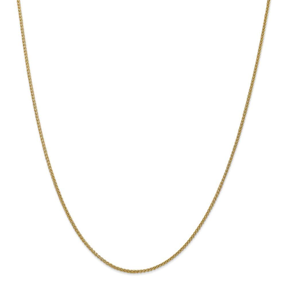 14K Gold 1.55mm Semi-Solid Wheat Chain Anklet for Women - Adjustable Length 9-10 Inches - Elegant Ankle Bracelet Gift for Her - Perfect for Everyday Wear, Beach Outfits & Special Occasions