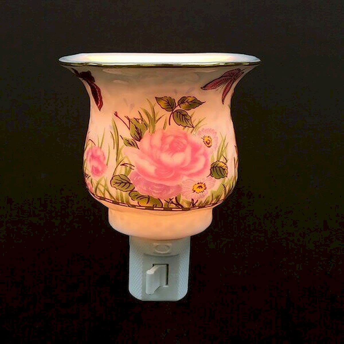 **Pink Roses Night Light - Romantic LED Bedside Lamp for Nursery, Bedroom, or Gift - Perfect for Kids, Adults, and Home Decor**