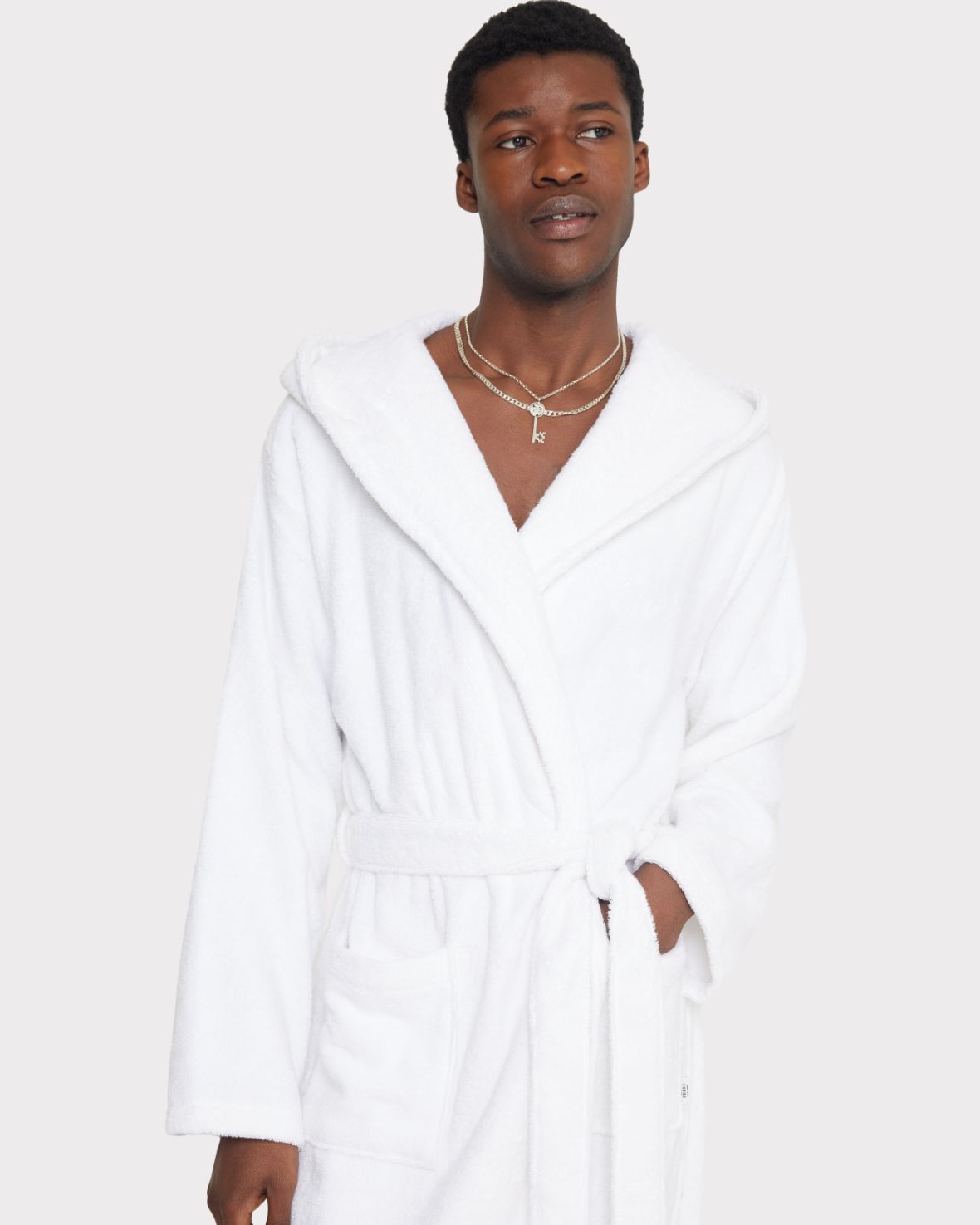 Premium Cotton Toweling Dressing Gown - Soft & Absorbent White Bathrobe for Women & Men - Perfect for Spa, Lounging & Post-Shower Comfort