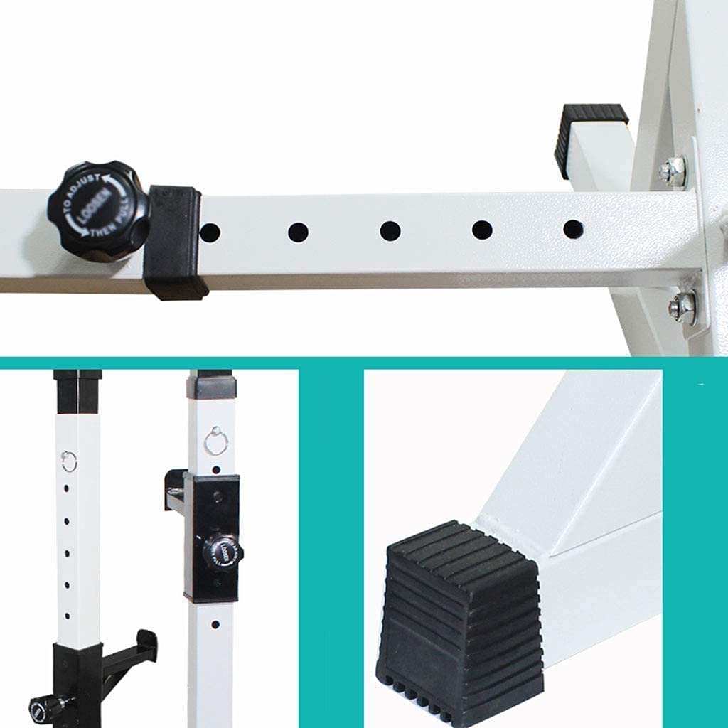 Adjustable Weight Bench for Sit-Ups, Dumbbell Press & Squat Rack - Commercial Gym Equipment with Telescopic Design for Home & Professional Workouts | Perfect for Strength Training, CrossFit & Bodybuilding