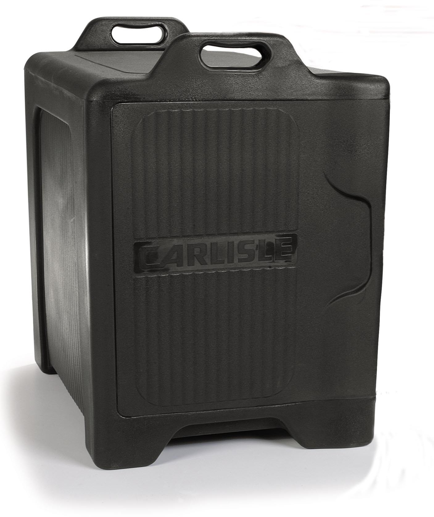 Carlisle FoodService 5-Pan Insulated Food Carrier - Slide 'N Seal End Loader with Handles for Catering, Restaurants & Commercial Kitchens | Durable Black Plastic Food Pan Transport | Perfect for Buffets, Catering Events & Food Storage