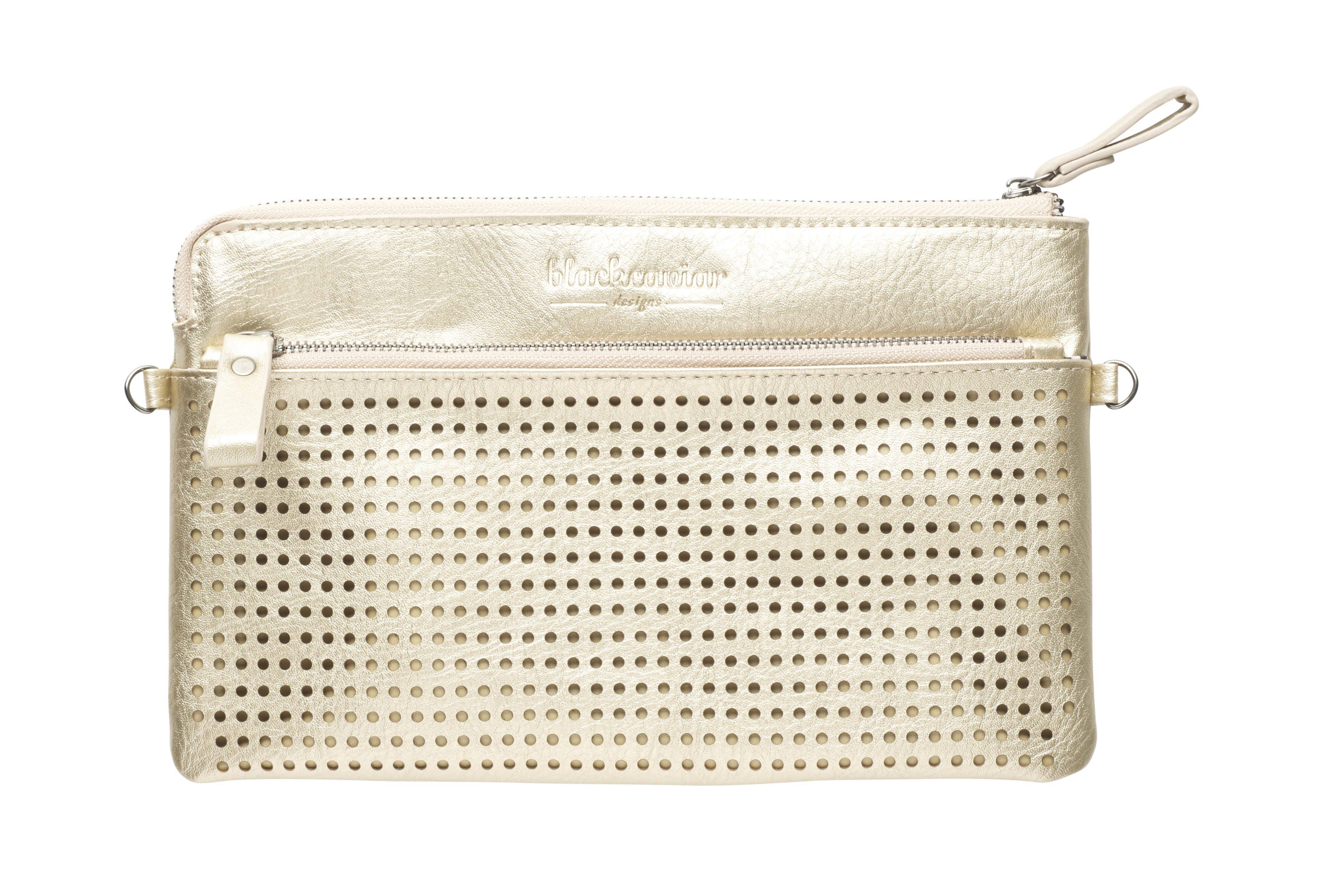 Nina Gold Crossbody Purse & Clutch Bag for Women - Elegant Evening Handbag for Parties, Weddings & Date Nights