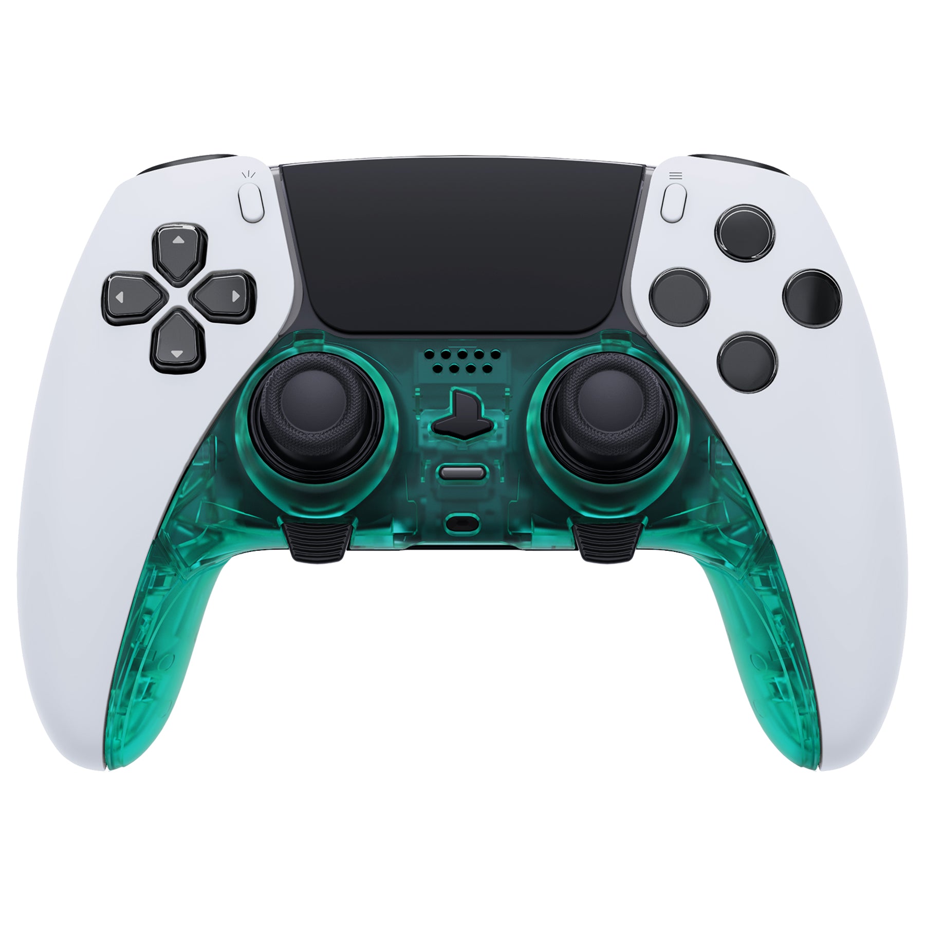 eXtremeRate Emerald Green PS5 Edge Controller Shell - DIY Replacement Front & Back Cover with Custom Plates | Gaming Accessories for Enhanced Style & Protection