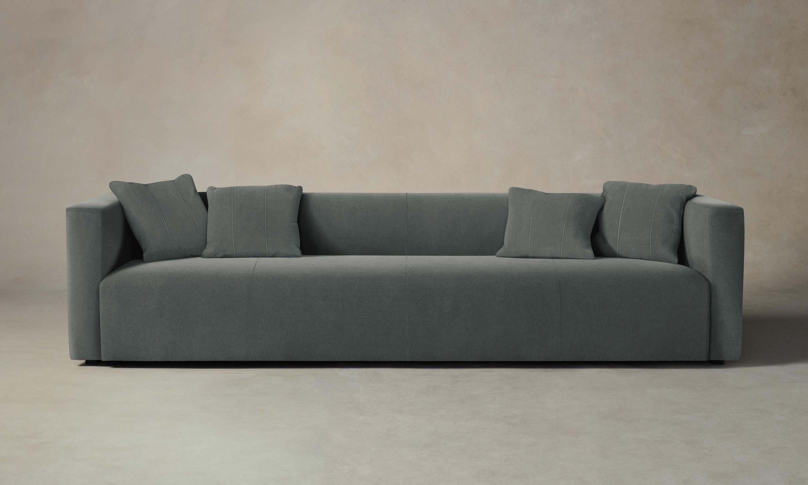 Luxury Mohair Fog Breuer Sofa - Mid-Century Modern Tufted Couch for Living Room, Lounge & Office - Premium Comfort & Stylish Design
