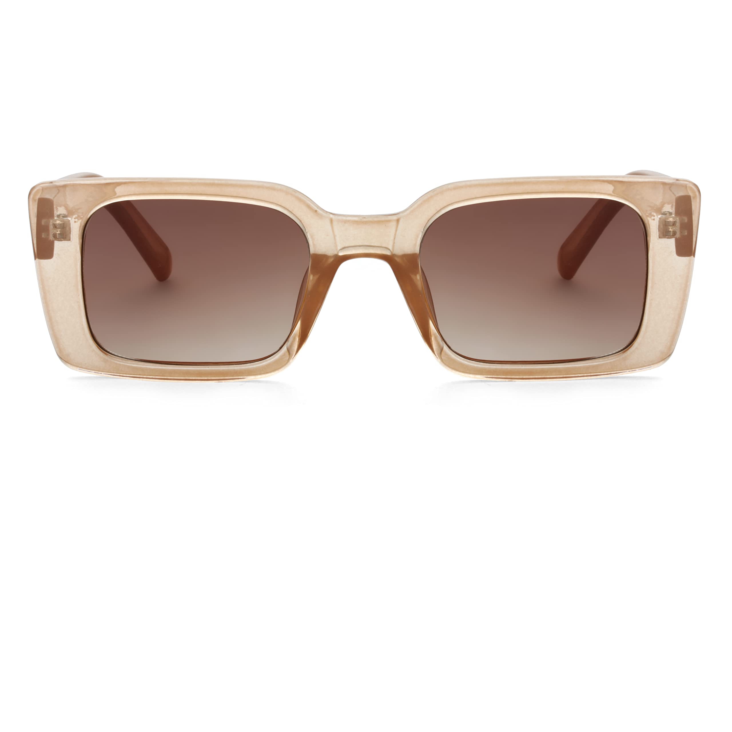 Vintage Rectangle Sunglasses for Women & Men - UV Protection Fashion Shades for Outdoor, Driving, and Beach Activities
