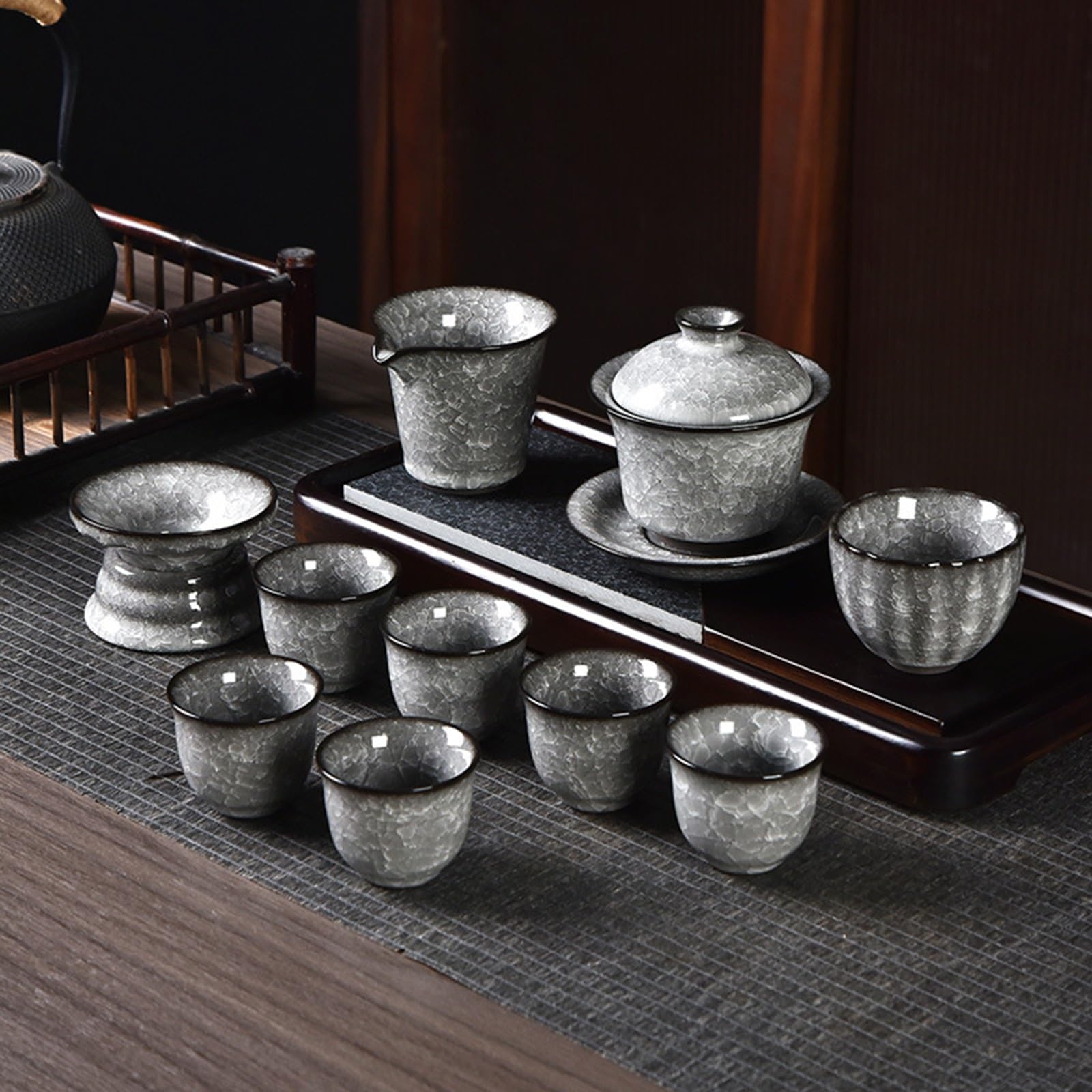 Premium Chinese Gongfu Tea Set - Authentic Asian Tea Ceremony Kit for Adults, Portable & Reusable with Travel Bag - Perfect for Home, Office, Gifting, Camping & Outdoor Tea Parties
