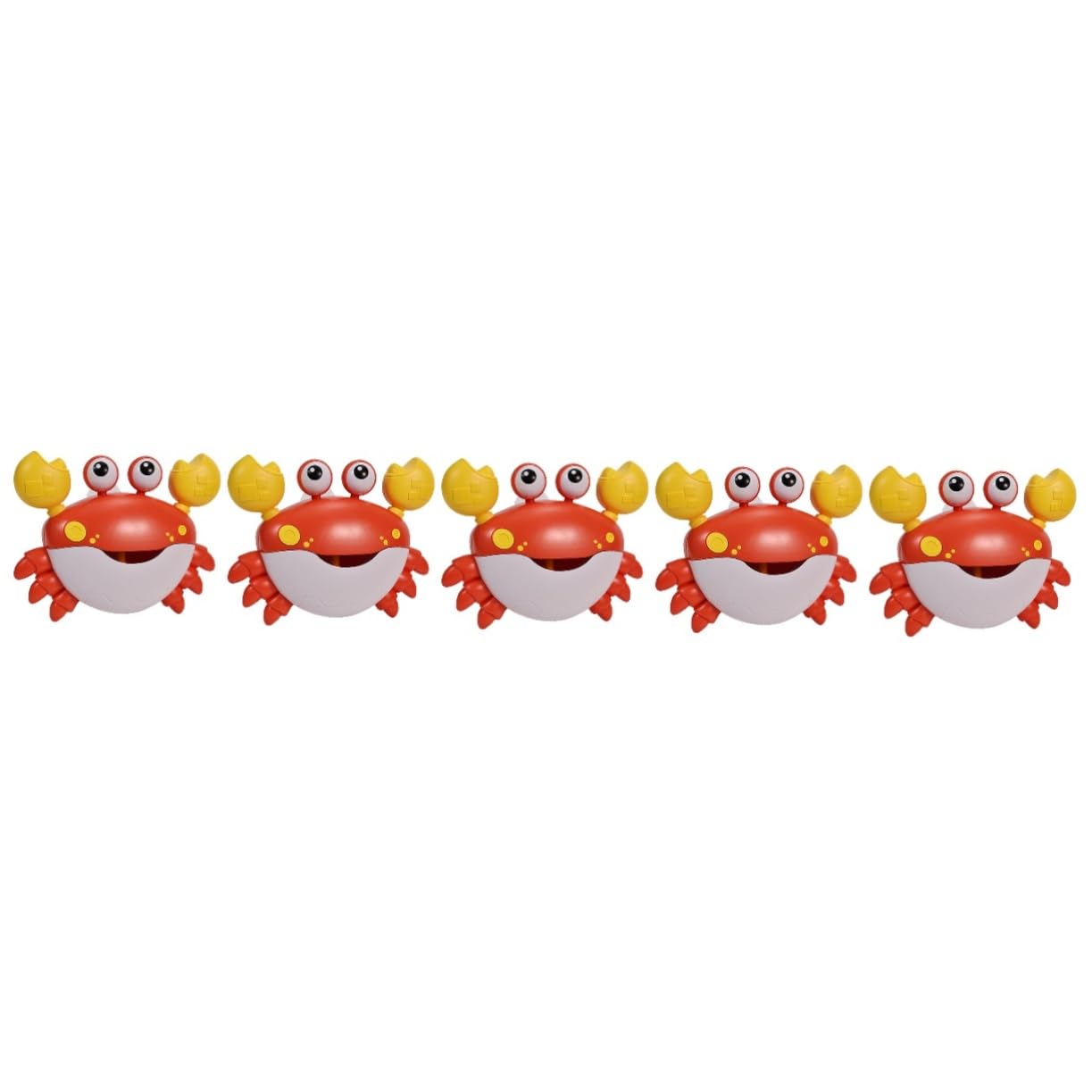 VICASKY 5-Piece Bubble Bath Toy Set - Automatic Bubble Machine for Kids, Fun Bathtub Bubble Maker with Red Plastic Design - Perfect for Toddler Bath Time & Sensory Play