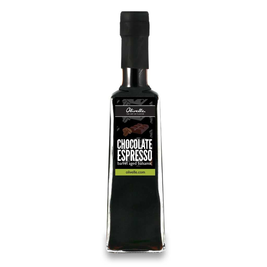 Premium Chocolate Espresso Barrel Aged Balsamic Vinegar - Artisanal Gourmet Condiment for Salads, Desserts & Cocktails