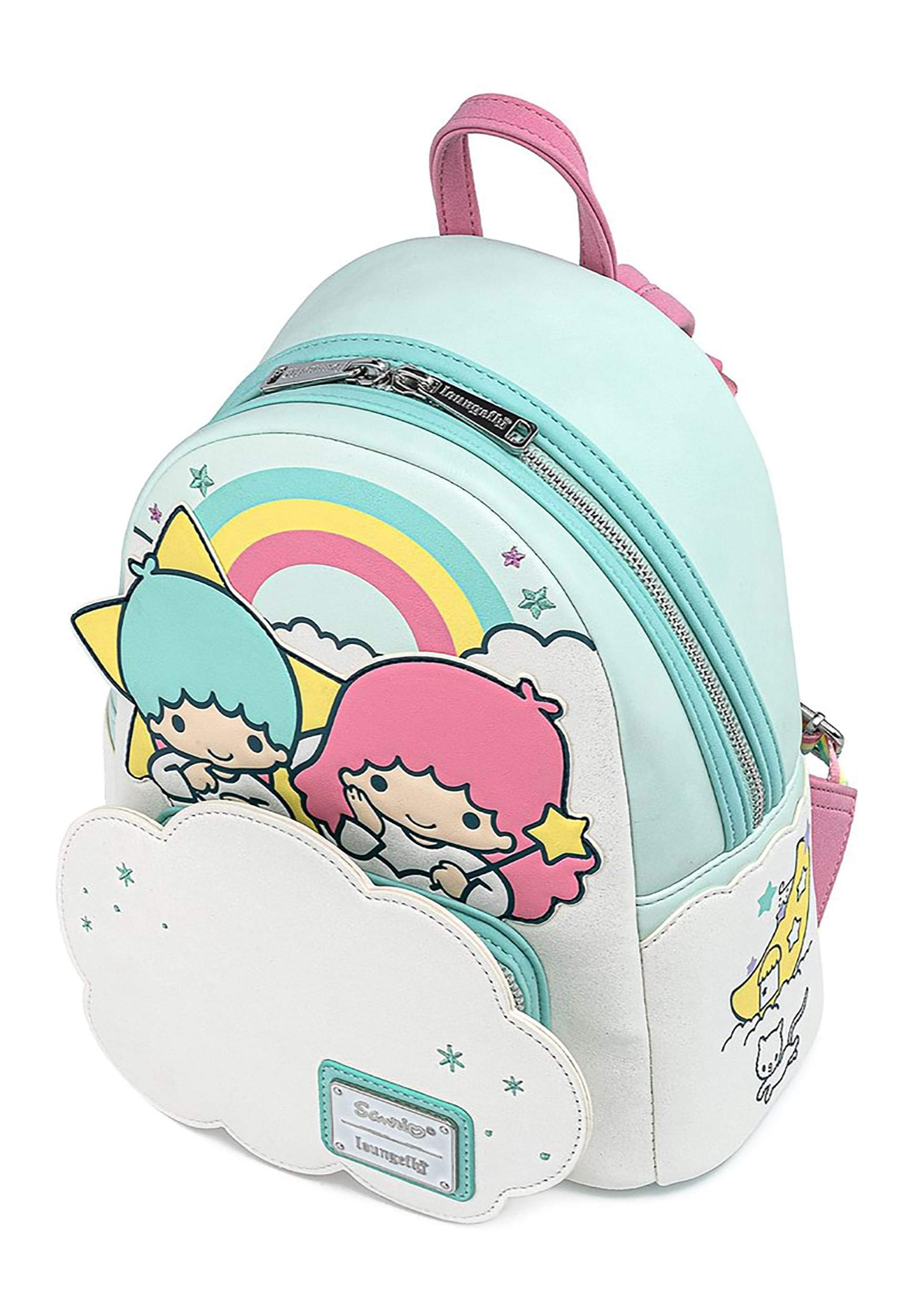 Loungefly Sanrio Little Twin Stars Two Stars on Cloud Women's Shoulder Bag - Cute Double Strap Purse for Anime Fans, Cosplay & Everyday Use