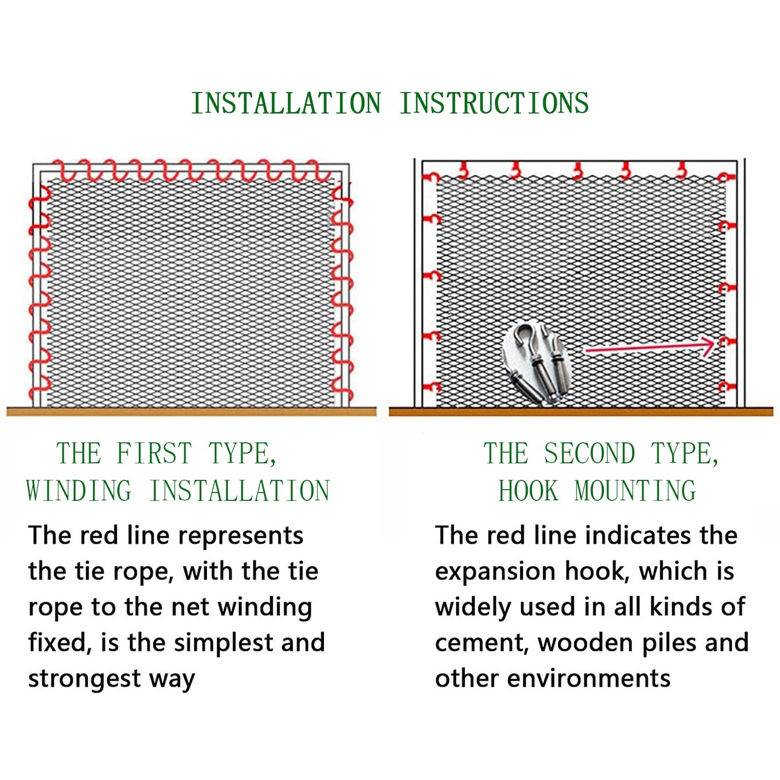 Child Safety Net for Stairs and Balcony - 5cm Mesh, 3x5m (10x16ft) - Durable, Non-Slip, Easy to Clean - Baby & Pet Protection - Perfect for Homes, Apartments, and Play Areas - SCITOY
