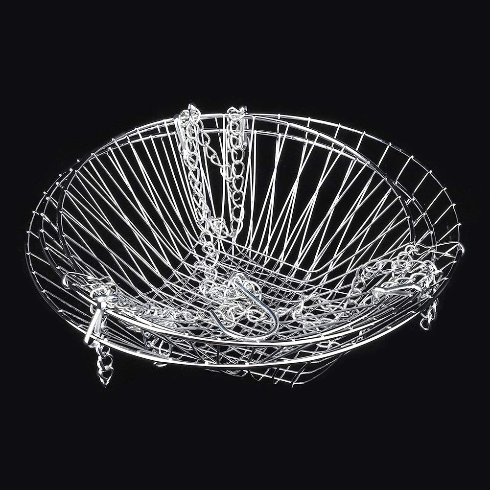 Jerliflyer 3-Tier Stainless Steel Hanging Kitchen Basket Organizer for Vegetables, Fruits, Flowers & Plants - Space-Saving Storage Solution for Pantry, Countertop, or Wall Mount