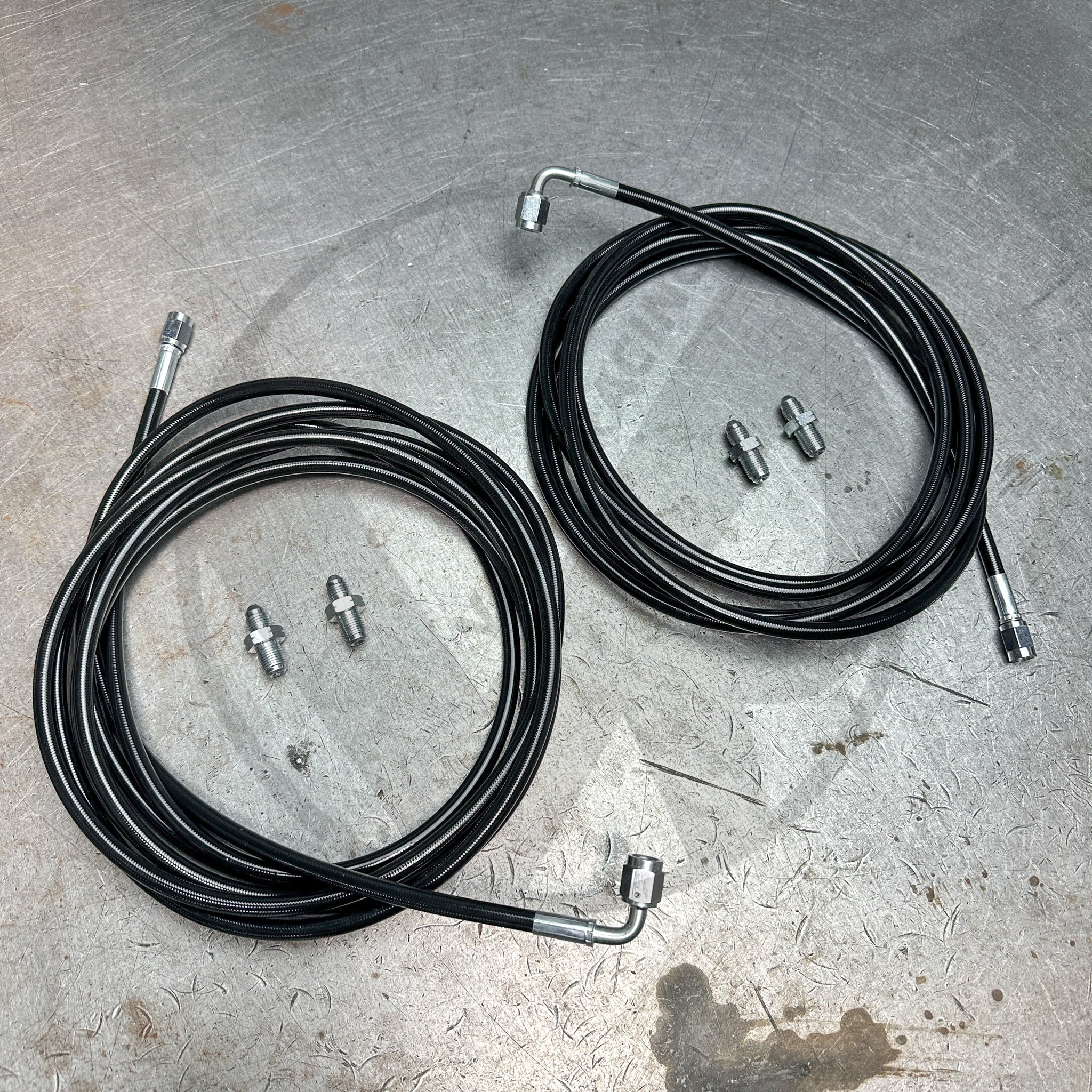 1997-2001 Honda CR-V Black Stainless Steel Rear Brake Line Replacement Kit - Durable Braking System Upgrade for Off-Road & Daily Driving