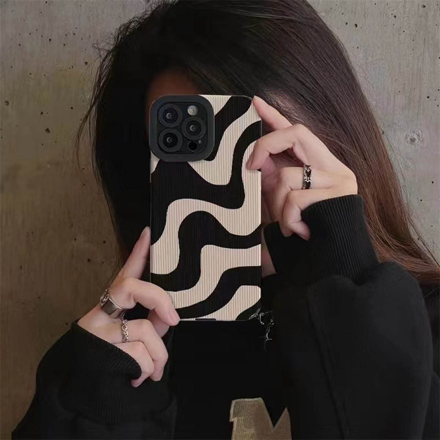 Ownest Fashion Zebra Stripes Soft Silicone Case for iPhone 15 Plus - Cute Protective Phone Cover for Women & Girls | Perfect for Everyday Use, Work & Travel