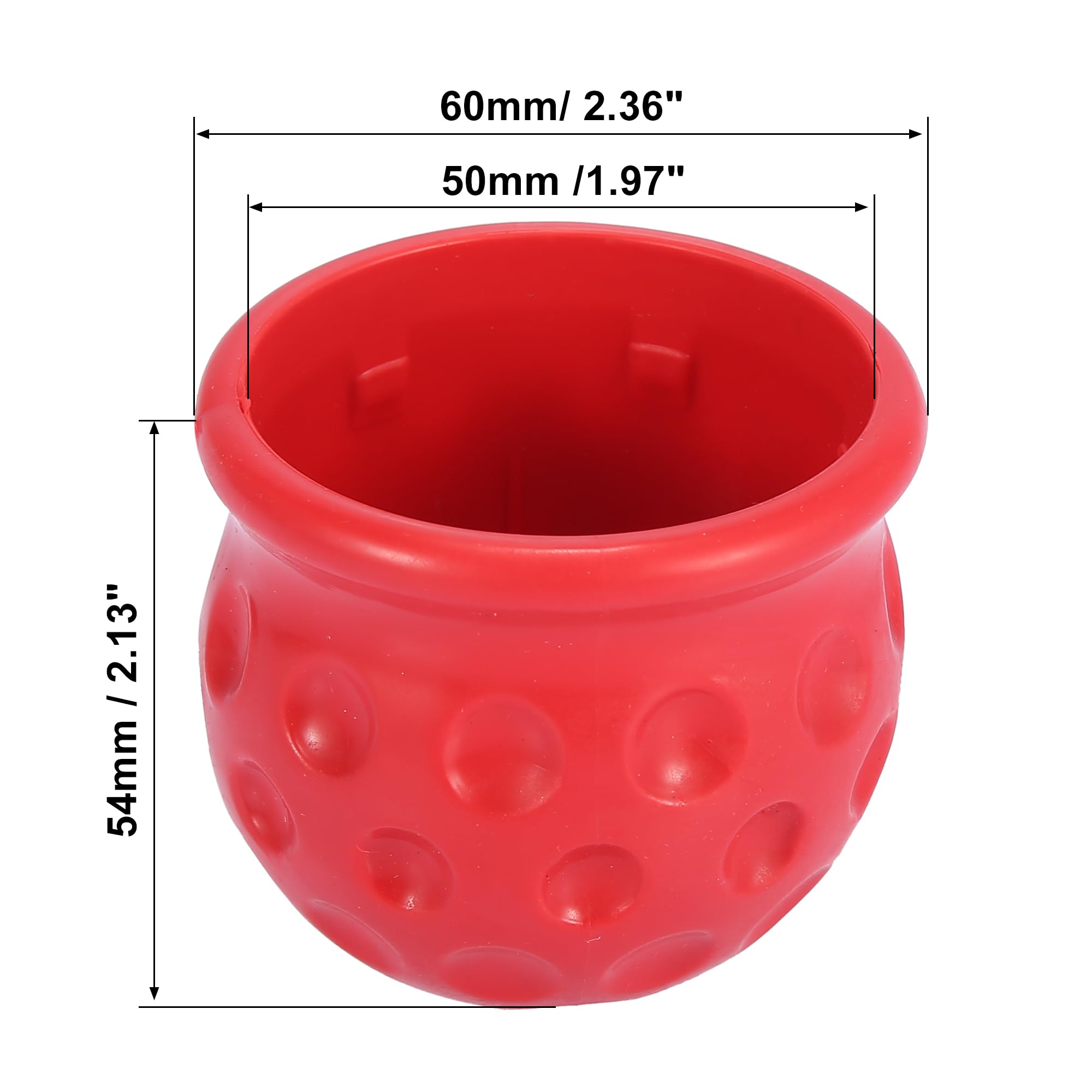 Universal Trailer Hitch Ball Cover 50mm ID - Waterproof & Dustproof Red Cap for Car, Truck, RV, Boat - Durable Protection for Towing Accessories (Perfect for Road Trips, Camping & Marine Use)