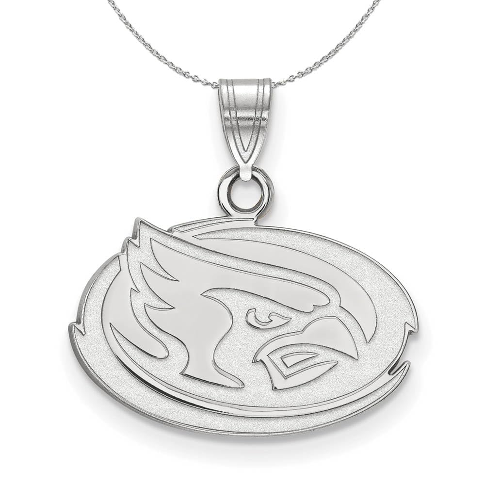 **Sterling Silver Iowa State Small Pendant Necklace - Elegant Black Bow Design - Perfect for Gifts, Graduation & Everyday Wear**
