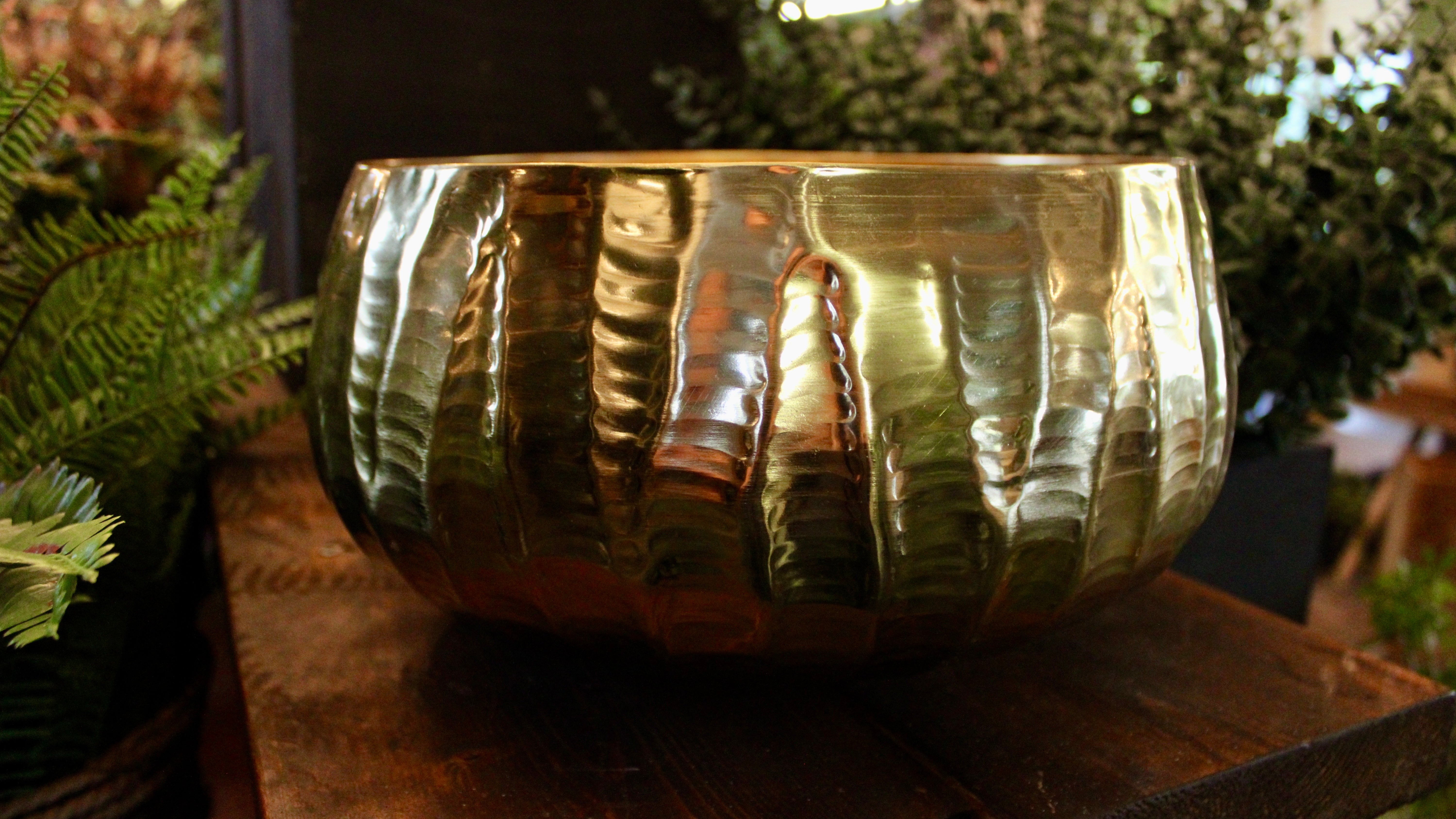 Handmade Gold Hammered Bowl - Elegant Decorative Serving Bowl for Fruits, Nuts & Home Decor - Perfect for Dining Table Centerpiece, Wedding Gift & Boho Chic Decor