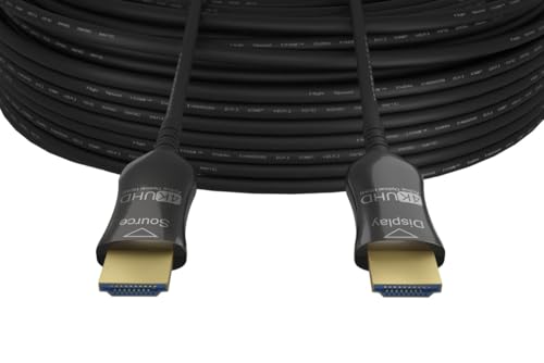 4K UHD HDMI 2.0 Cable with Built-in Signal Booster - 35ft/75ft High Speed Braided Cord for Home Theater, Gaming & Office Setup - AOC & CMP Compatible