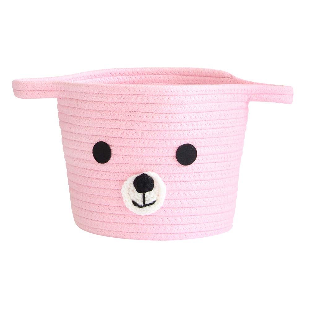 DOITOOL Foldable Laundry Basket with Handles - Pink Clothes Hamper for Home, Dorm & Travel - Multi-Purpose Storage Organizer for Toys, Sundries & Dirty Clothes - Space Saving Cotton Fabric Container