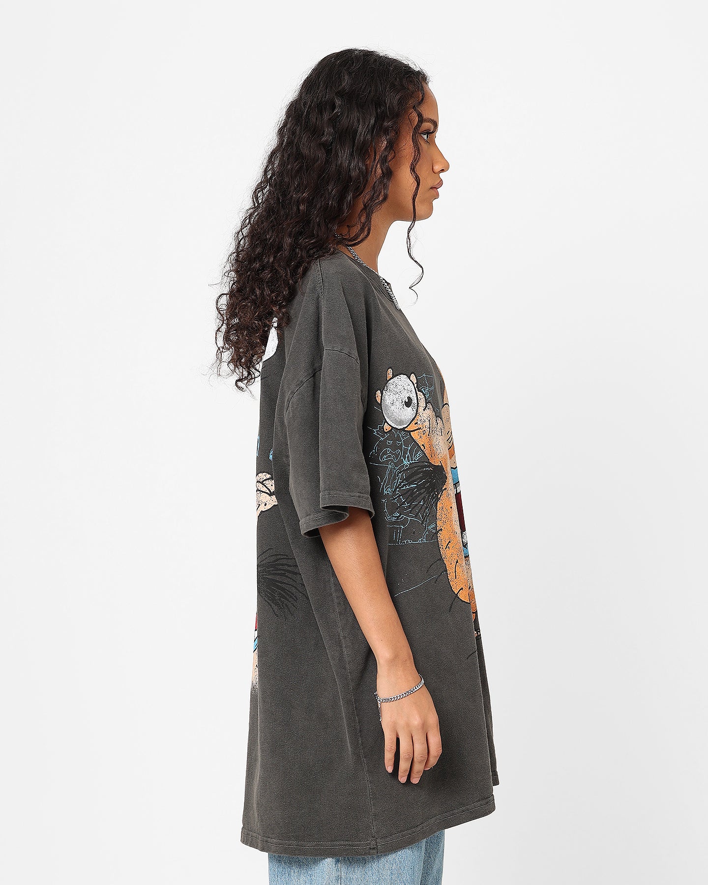 American Thrift X Aaahh!!! Real Monsters Krum Heavyweight Vintage T-Shirt - Black Wash | 90s Cartoon Tee for Men & Women | Perfect for Casual Wear, Halloween Costumes & Retro Fashion Lovers