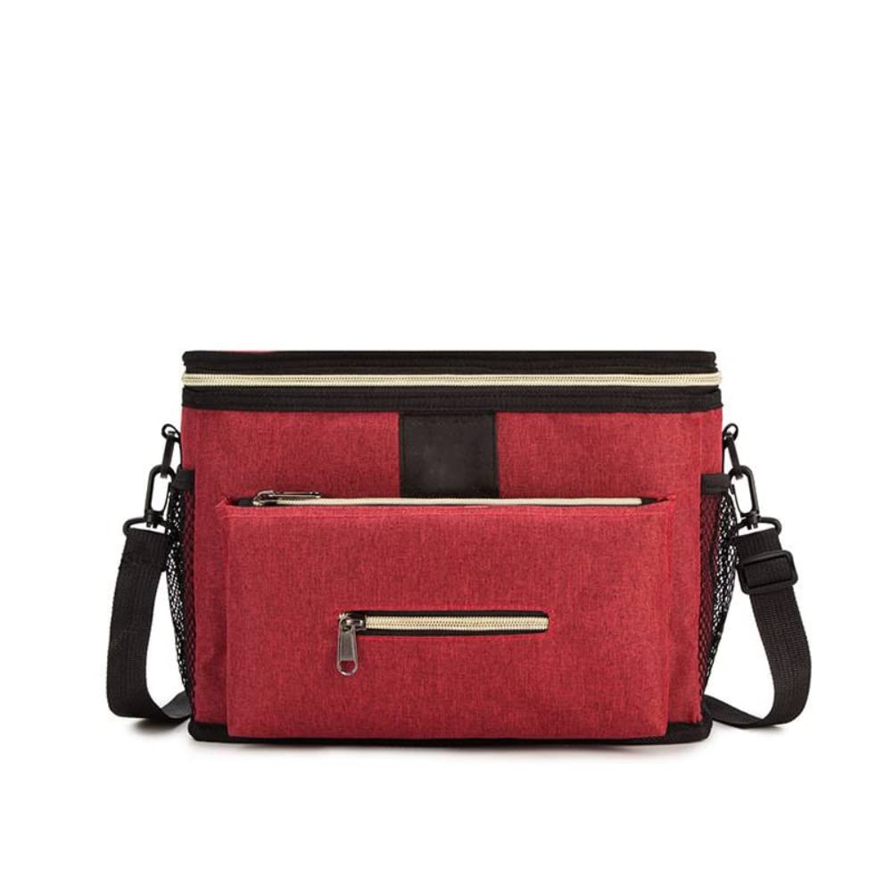Universal Stroller Organizer with Insulated Milk Compartment & Diaper Storage - Compact Design Fits All Strollers - Includes Phone Pouch, Key Holder & Toy Storage - Perfect for Parents On-The-Go, Park Visits & Shopping Trips