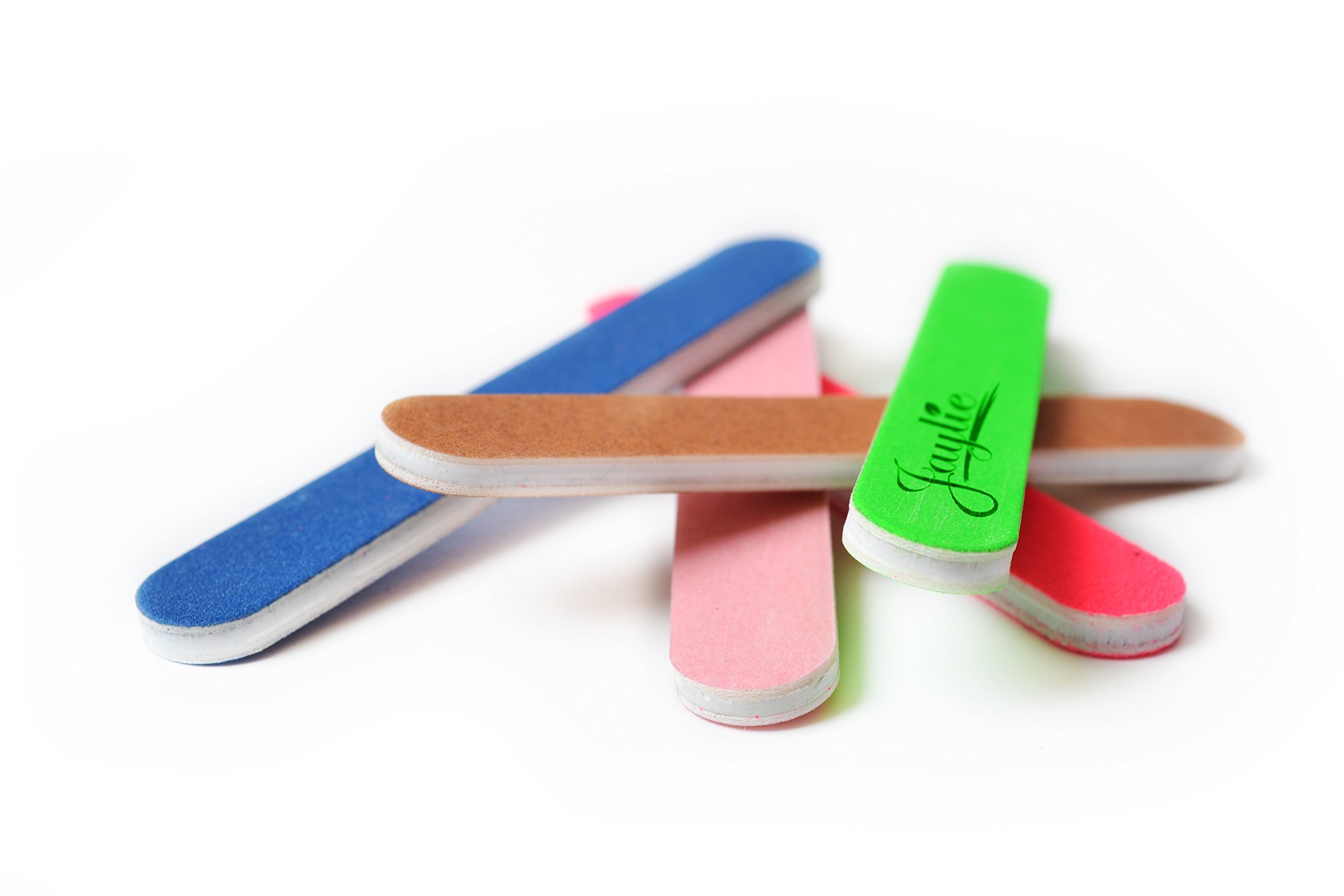 Premium Mini Nail Files & Buffers Set - 50 Pack Colorful Salon Boards (3.5