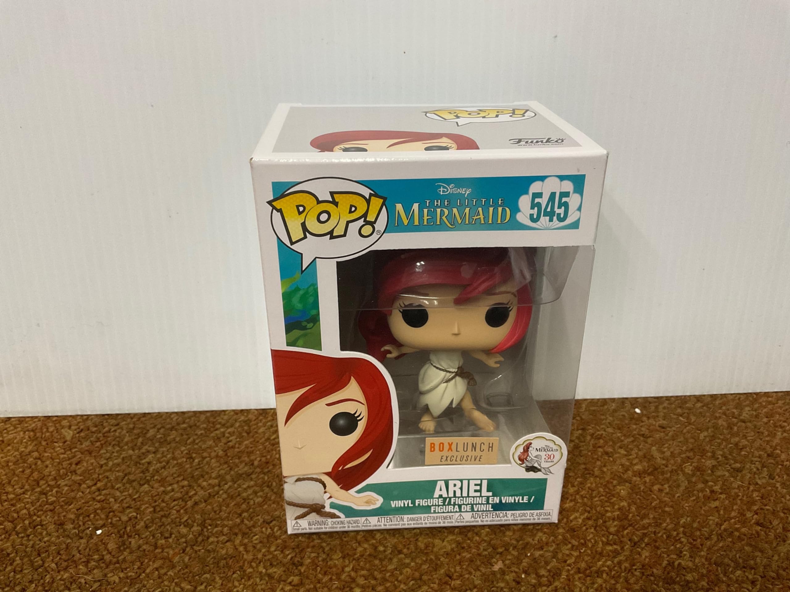 Funko Pop! Disney The Little Mermaid Ariel White Sail Rags Dress Exclusive Vinyl Figure 545 - Collectible Disney Princess Toy for Fans & Gift for Little Mermaid Lovers - Perfect for Display, Birthday Gifts & Disney Collections
