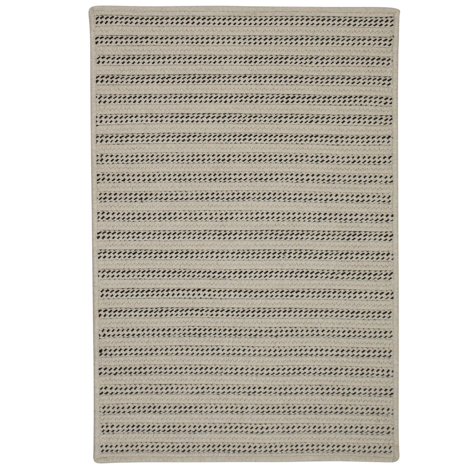 Sunbrella Booth Bay Indoor/Outdoor Rug 2' x 9' - Waterproof & Fade-Resistant Natural Black Runner - Perfect for Entryways, Hallways, and Outdoor Patios