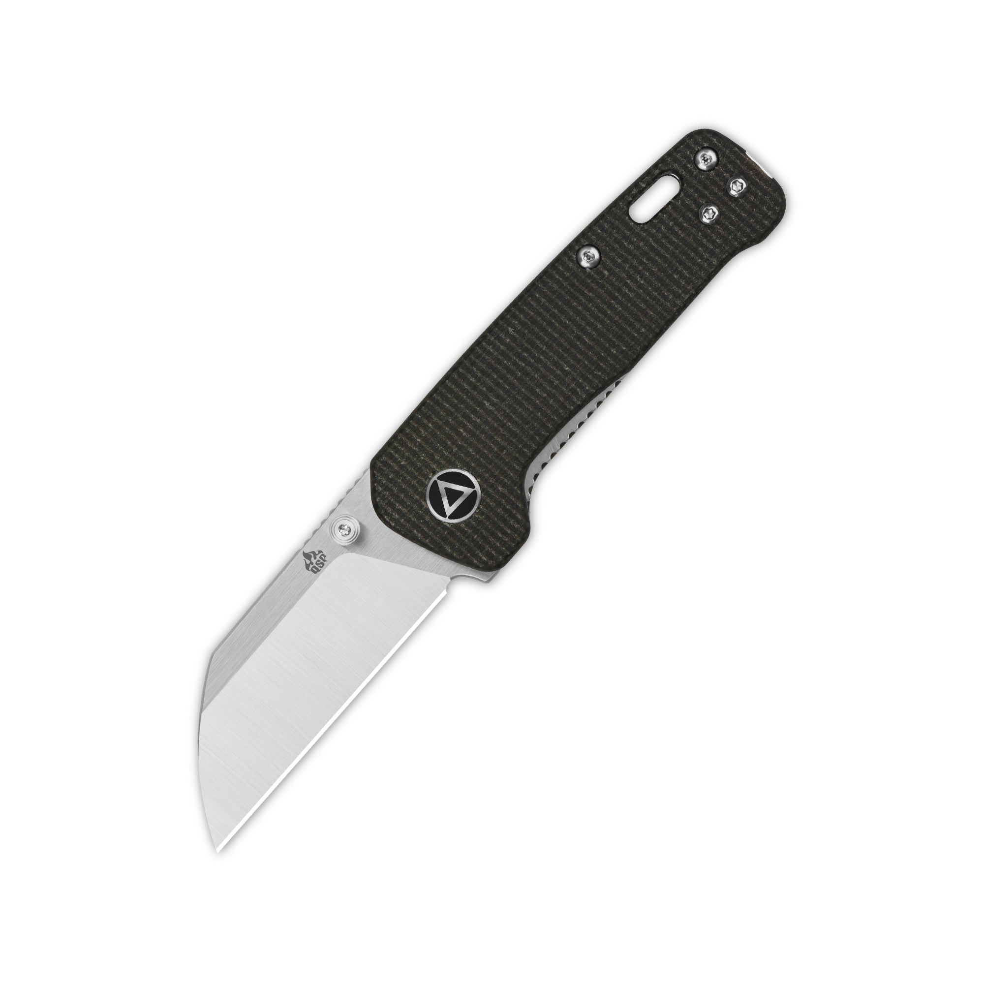 QSP Penguin Mini Liner Lock Pocket Knife - 14C28N Stainless Steel Blade & Micarta Handle - EDC Folding Knife for Camping, Hiking, and Everyday Carry