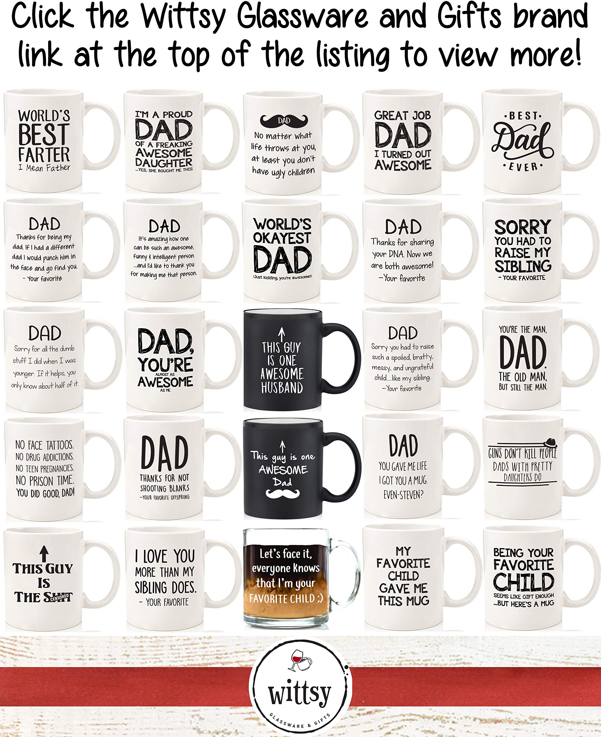 Best Funny Coffee Mug for Dad - Unique Birthday Gift Ideas from Son, Daughter, Wife & Friends - Cool Novelty Father Cup for Men - Perfect for Father's Day, Retirement, Anniversary & Everyday Use