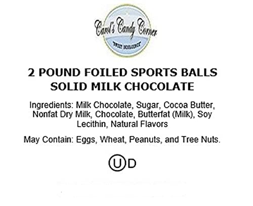 Premium Foiled Sports Balls Solid Milk Chocolate Assortment - Baseball, Basketball, Football, Soccer (2 Lb Bag, 166 Pieces) - Perfect for Birthday Parties, Sports Events & Holiday Gifts
