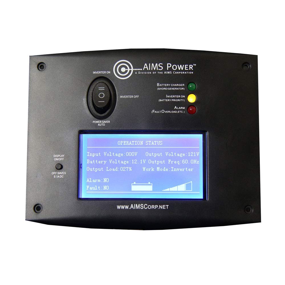 AIMS Power REMOTELF Remote Switch with LCD Monitoring Screen - Wireless Control for Solar Panels, RV, Marine & Off-Grid Power Systems | Easy Installation & Real-Time Monitoring