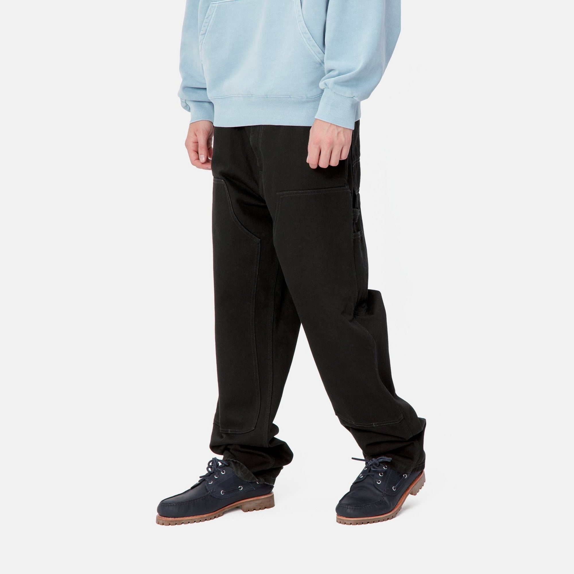 Double Knee Work Pants - Durable Denim Jeans for Men | Black (Rinsed) | Perfect for Construction, Carpentry & Outdoor Work
