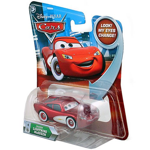 Disney Pixar Cars Movie 1:55 Die Cast Lightning McQueen Toy Car with Lenticular Eyes - Collectible Die-Cast Vehicle for Kids & Fans, Perfect for Playtime, Display, and Movie-Themed Collections