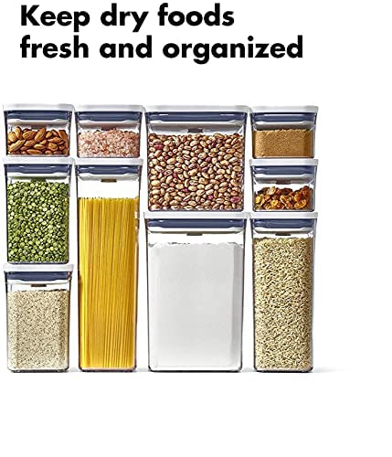 OXO Good Grips 10-Piece Airtight Food Storage Container Set with 10 Labels - Perfect for Kitchen Pantry Organization & Bulk Food Storage