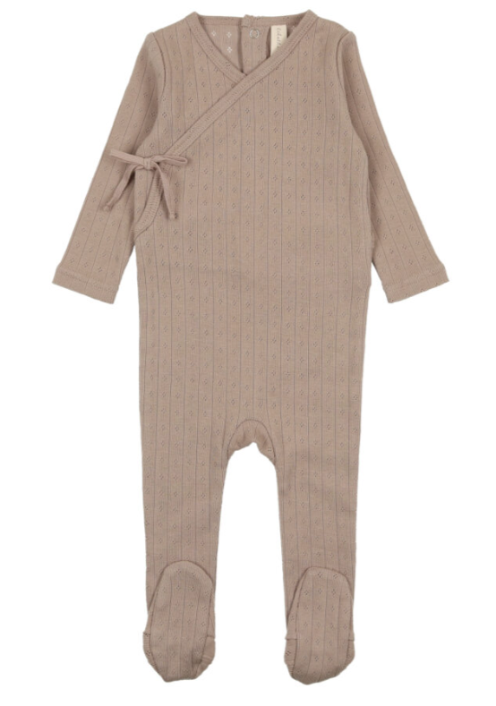 LILETTE Baby Girls' Pointelle Footie Pajamas - Soft Cotton Sleepwear for 18 Months - Perfect for Nursery, Bedtime & Cozy Winter Nights