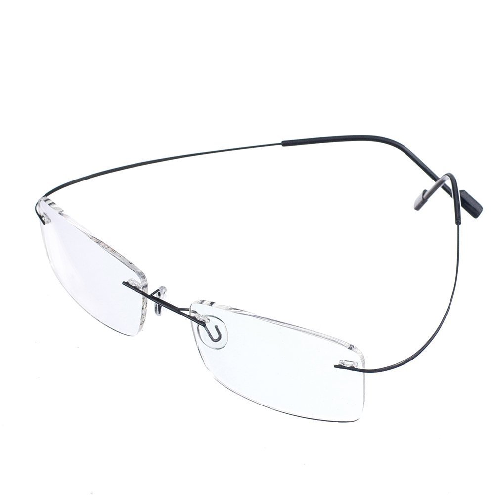 Rongchy Ultra Lightweight 100% Titanium Rimless Reading Glasses +1.00 Strength - Perfect for Office Work, Reading Books & Computer Use