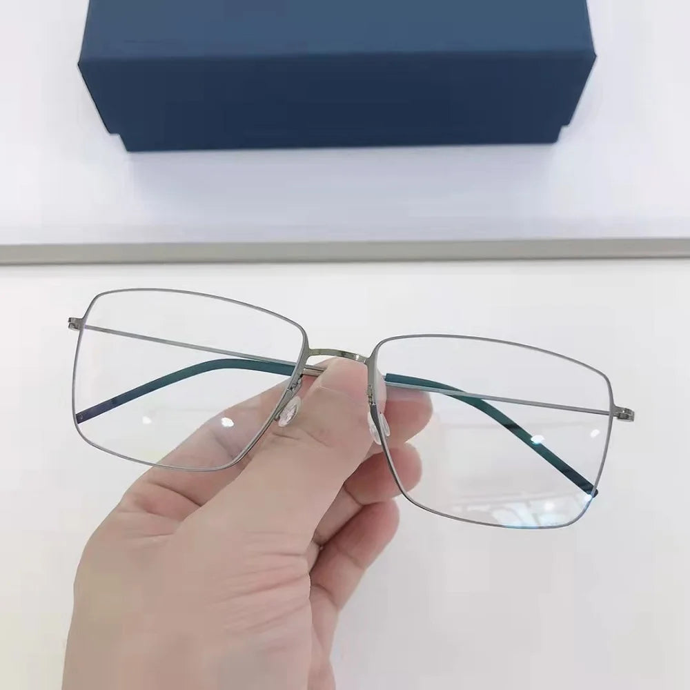 Aimee Unisex Rimless Square Screwless Titanium Eyeglasses 85508 - Lightweight Durable Frame for Reading, Computer Work & Everyday Wear