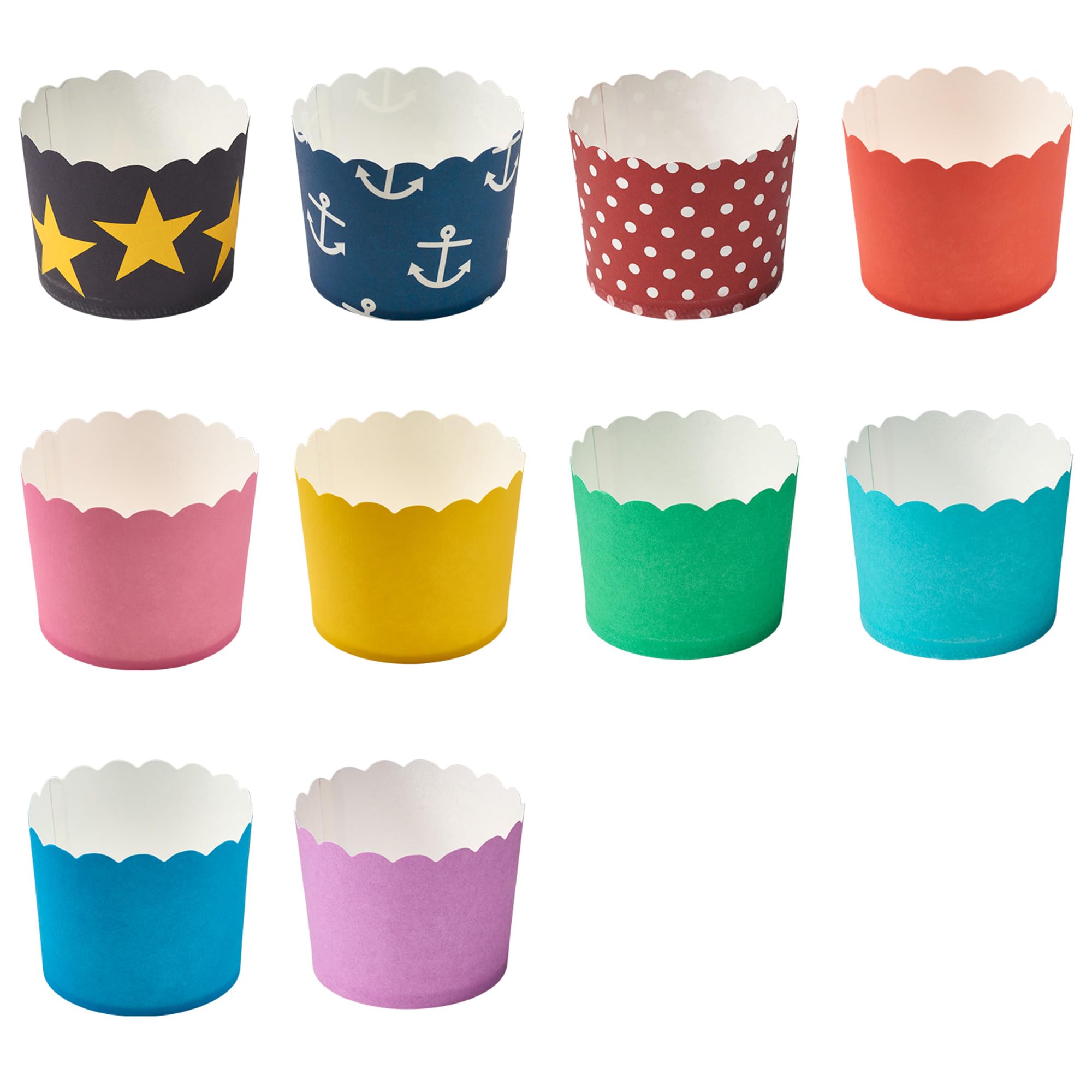 DecoPac Blue Scalloped Baking Cups - 50 Count Oven Safe Cupcake Liners with Delicate Edges for Perfect Cupcakes, Muffins & Party Desserts | Ideal for Baking, Birthday Parties & Holiday Treats