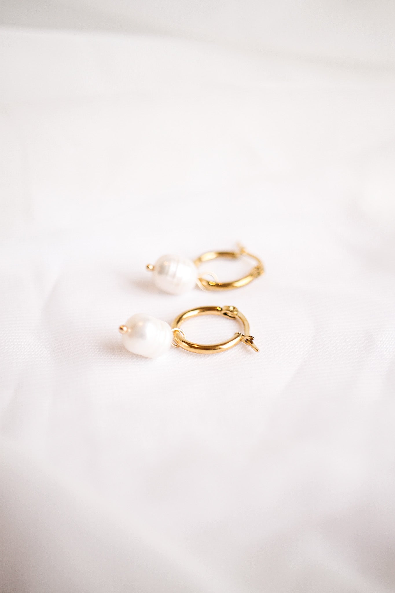 Elegant Freshwater Pearl Cape Cod Hoop Earrings - Perfect for Weddings, Parties & Everyday Wear