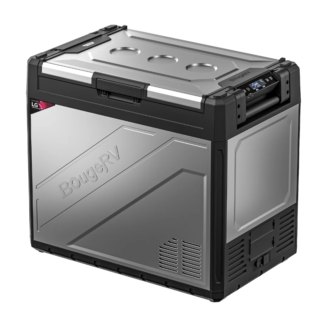 BougeRV Rocky 81QT Dual Zone 12V Portable Car Refrigerator Freezer with Battery - Perfect for Camping, Road Trips & RV Adventures