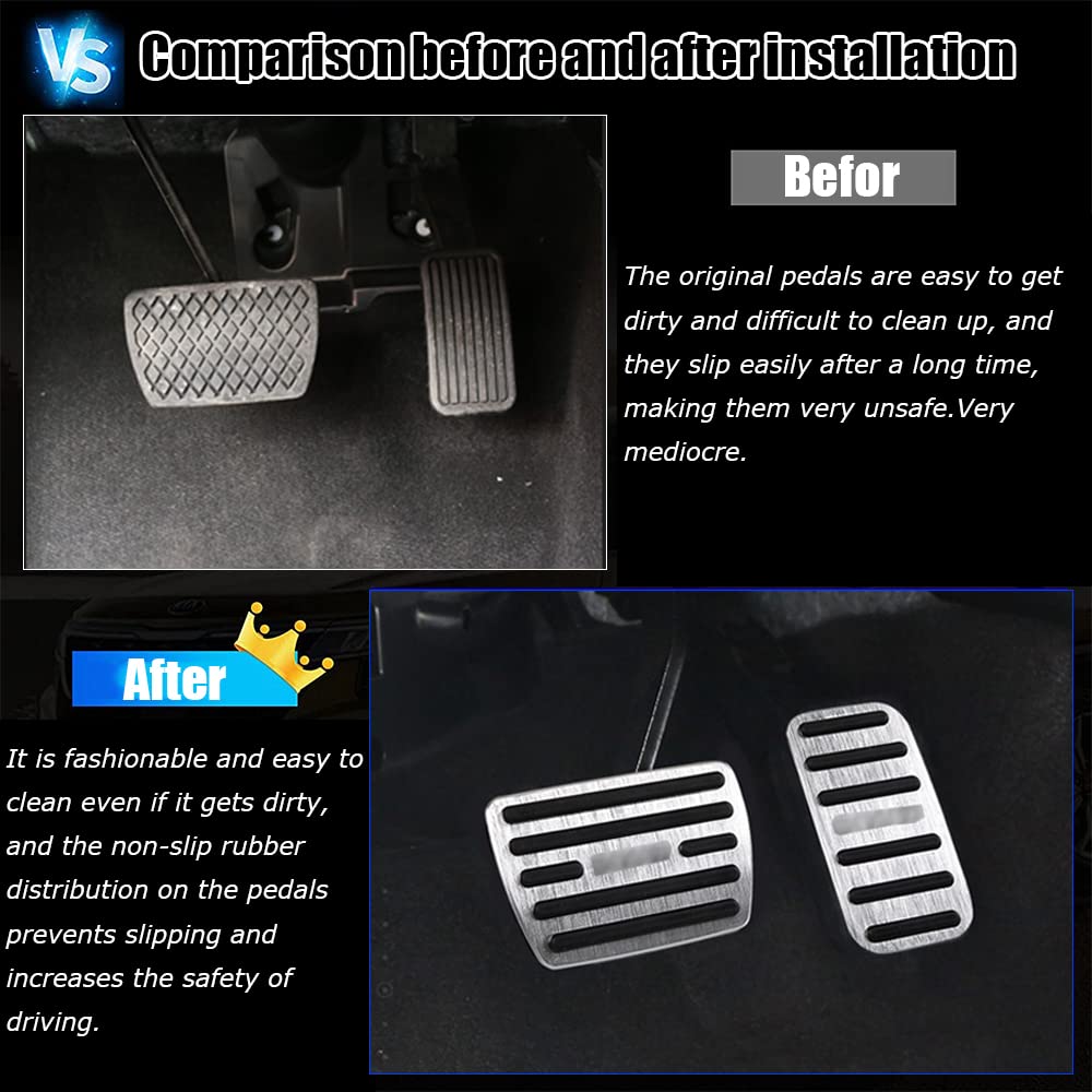 Custom Aluminum Alloy Anti-Slip Gas & Brake Pedal Covers for Honda 10th Gen Accord 2018-2022 - No Drilling Required 2-Piece Set (Blue) - Perfect for Car Interior Upgrade & Enhanced Driving Safety