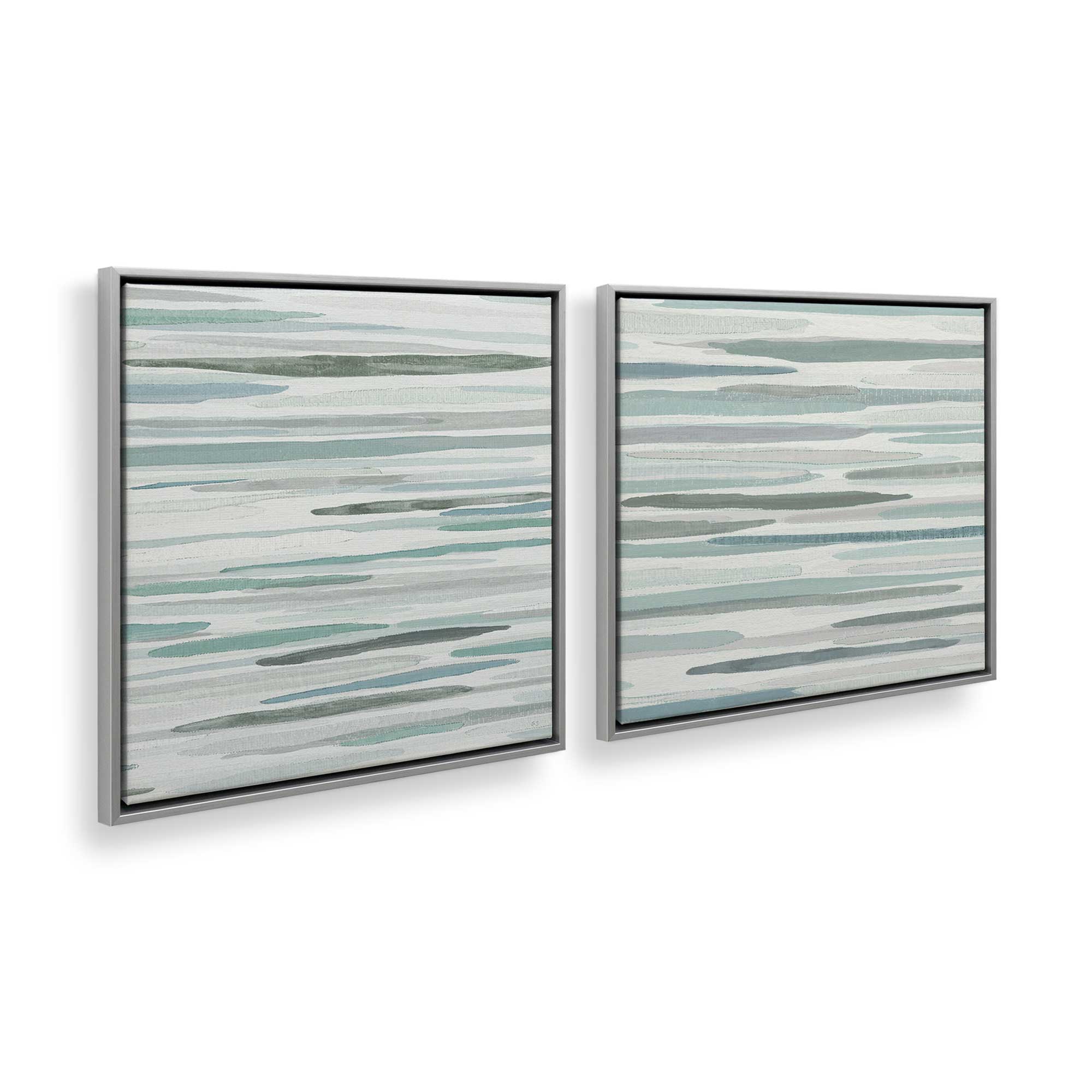 Cresting Calm Wall Art - Set of 2 Modern Ocean Wave Canvas Prints for Living Room, Bedroom & Office Decor | Ready to Hang