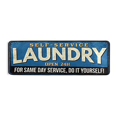 Laundry Funny Vintage Rusty Metal Sign