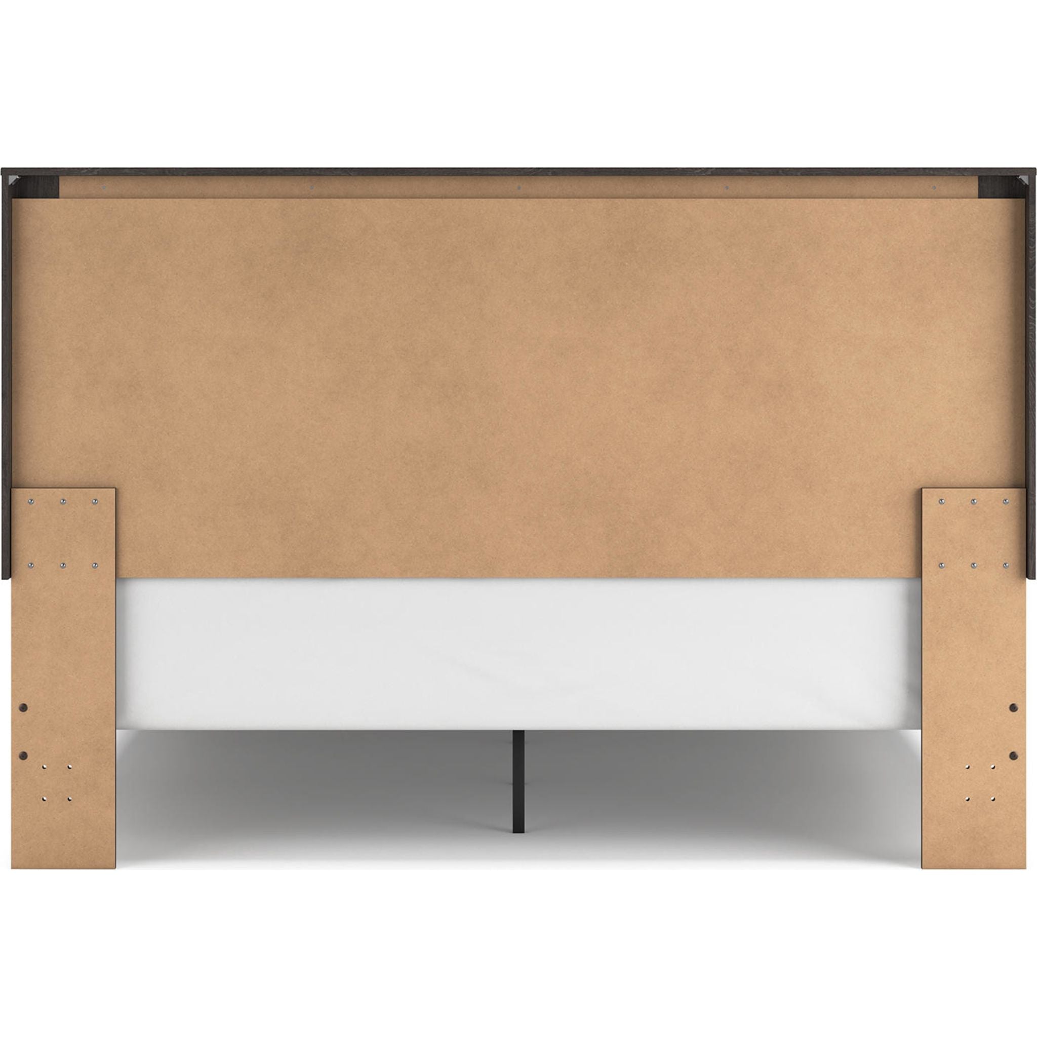 Brinxton King Panel Bed Frame - Charcoal Upholstered Headboard & Footboard - Modern Bedroom Furniture for Master Suite & Guest Room