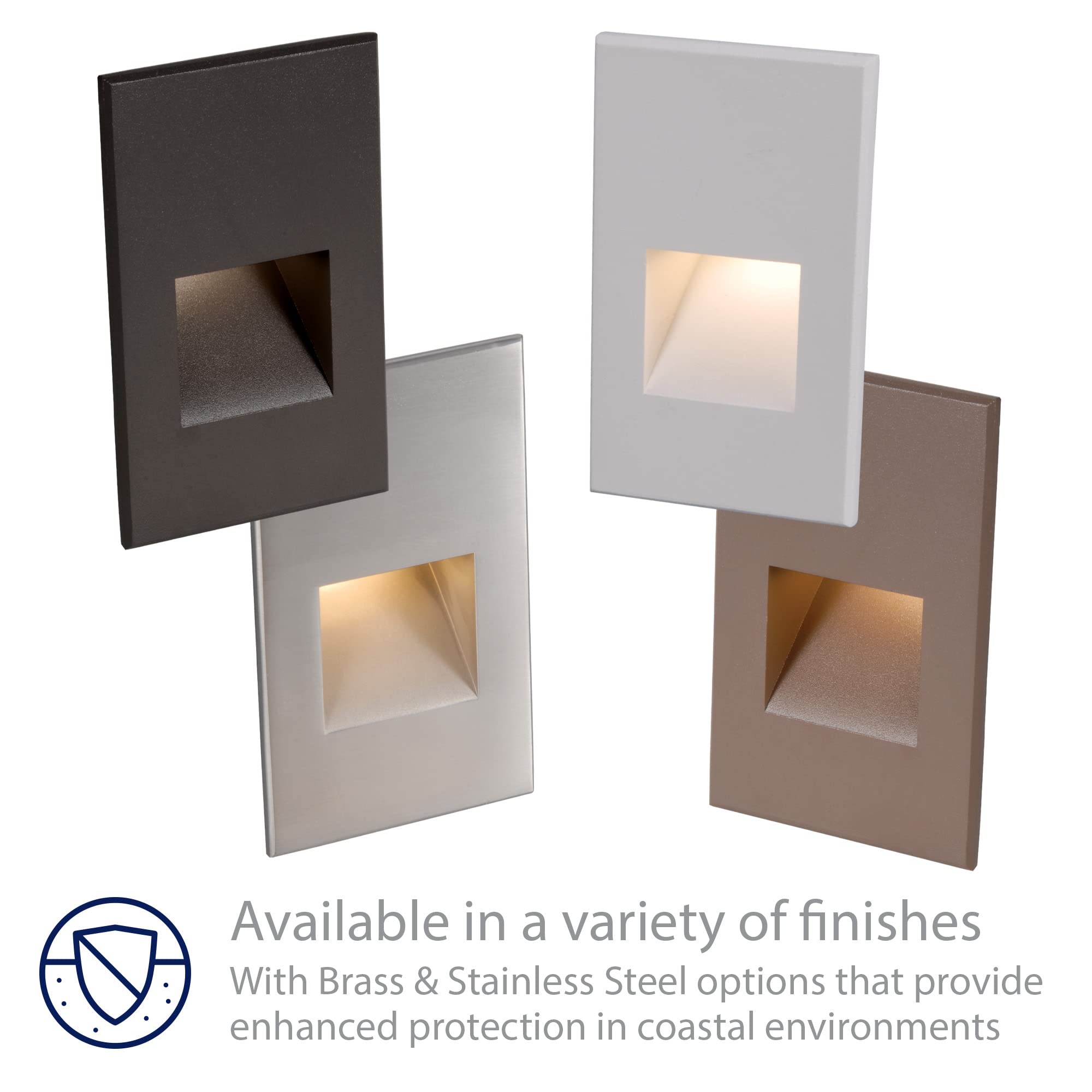 WAC Landscape Lighting - LEDme 120V LED Vertical Indoor/Outdoor Step & Wall Light, 3000K Warm White, Bronze Finish - Perfect for Garden Pathways, Patios & Staircase Safety Lighting