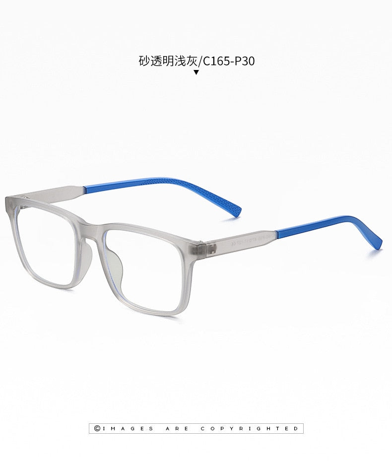 Bclear Kids Square Full Rim Silica Titanium Eyeglasses WD5105 - Durable & Lightweight Children's Glasses for School, Reading & Daily Wear