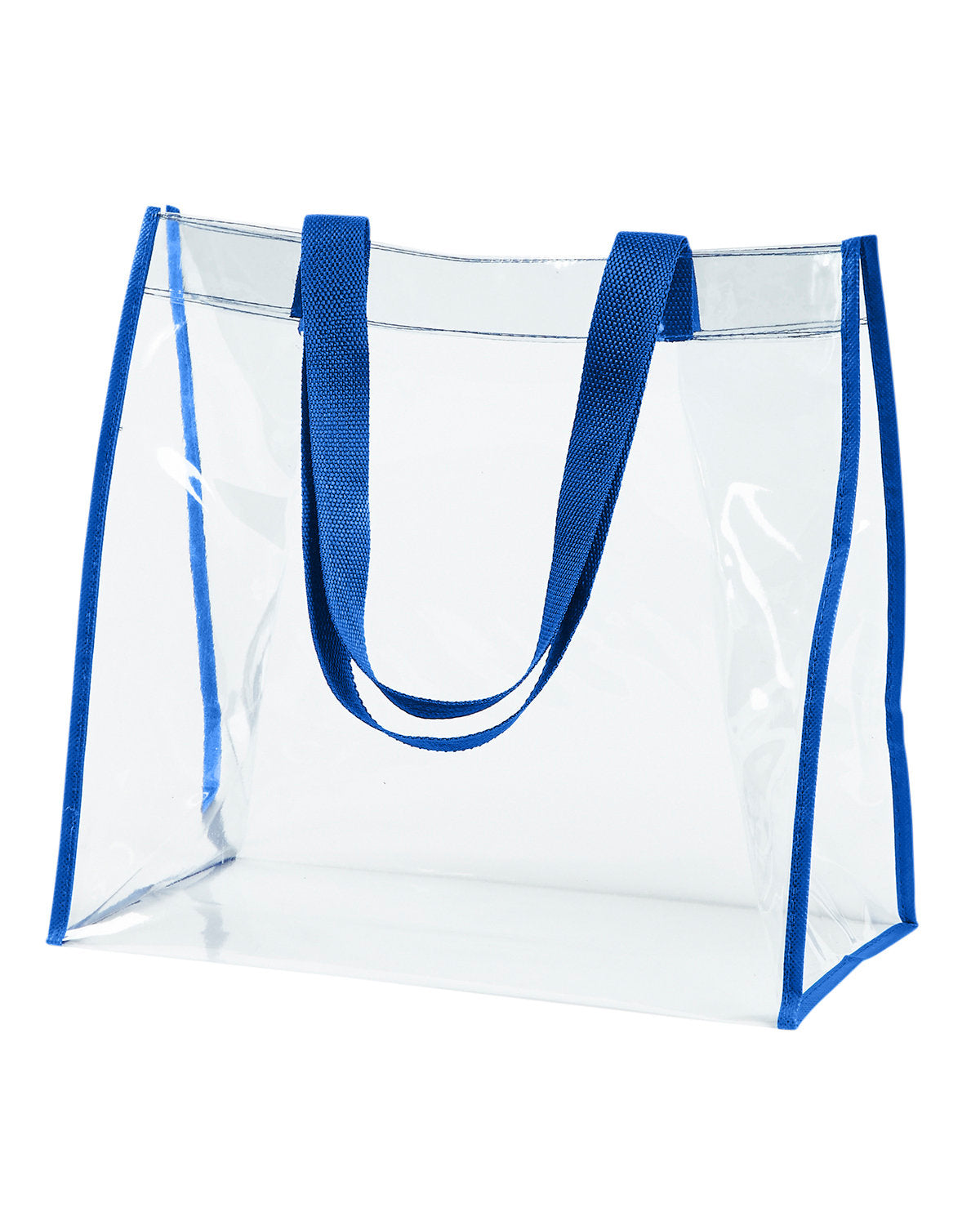 BAGedge BE252 Clear PVC Tote Bag - Waterproof Lightweight Shopping Tote for Grocery, Beach, Travel & Gym - Transparent Carryall with Sturdy Handles