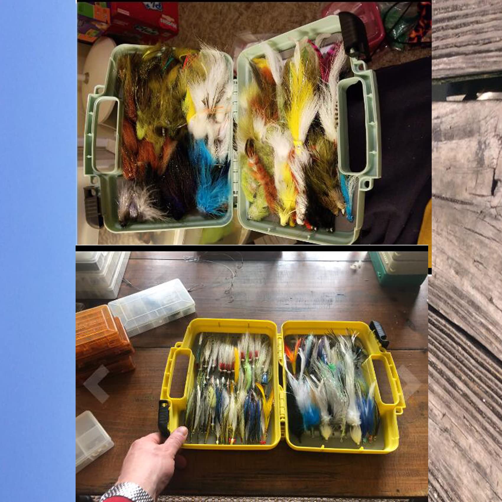 Streamer Fly Box Click Lock - Large Waterproof Fishing Tackle Storage with Foam Trays for Boat & Streamer Flies Organization | Perfect for Fly Fishing Trips & Outdoor Adventures