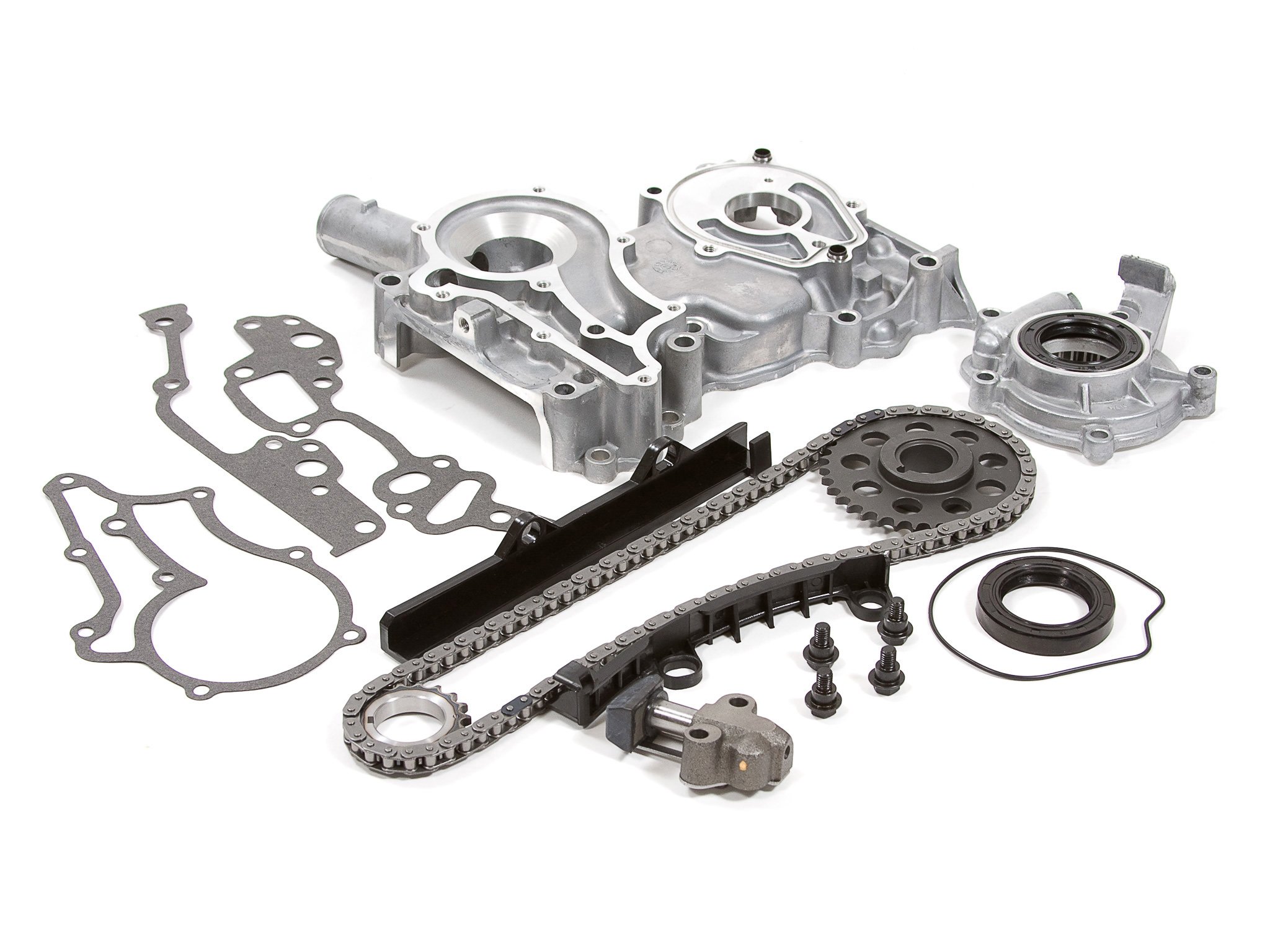 Evergreen TCK2006OP Timing Chain Kit for 1983-1984 Toyota 2.4L SOHC 8V 22R Engine - Includes Timing Cover & Oil Pump - Perfect for Engine Rebuilds & Performance Upgrades